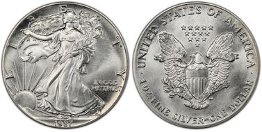 1987 $1 Silver Eagle MS67