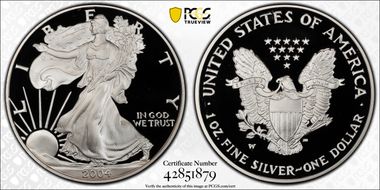 2004-W $1 Silver Eagle PR70DCAM