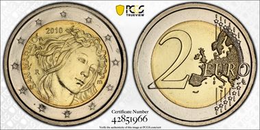 2010-R € 2 Death of Botticelli  KM-494 MS64