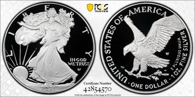 2021-W  $1 Silver Eagle - Type 2 First Strike PR69DCAM