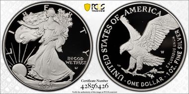 2021-W  $1 Silver Eagle - Type 2 First Strike PR69DCAM