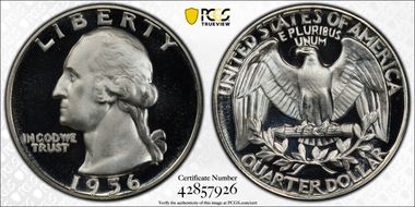 1956 25C PR69DCAM