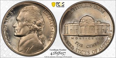 1938-D 5C Jefferson MS66
