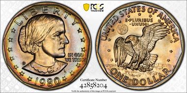 1980-D SBA$1 MS65