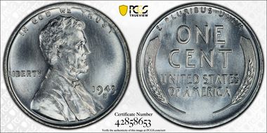 1943-S 1C MS68