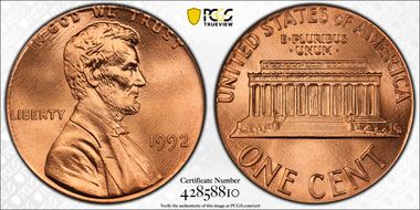 1992 1C MS69RD
