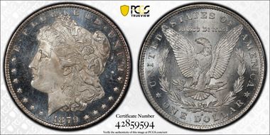 1879-S $1 MS64+ PL