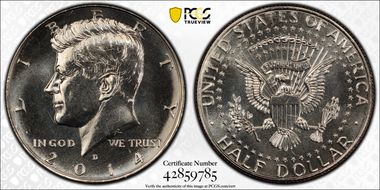 2014-D 50C 50th Anniversary Unc Set SP66