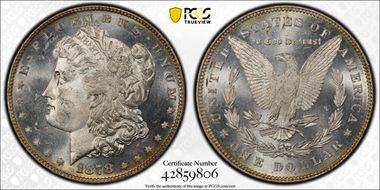 1878 7/8TF $1 Strong, VAM 38, 7/5 MS63