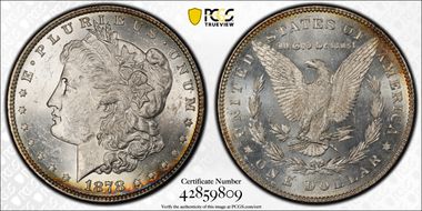 1878 7/8TF $1 Strong VAM 42 7/7 MS62