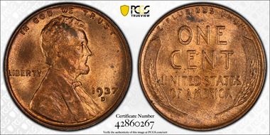 1937-D 1C MS65RB