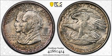 1921 50C Alabama MS64