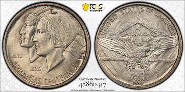 1935-D 50C Arkansas MS65