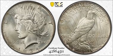 1934 $1 MS65
