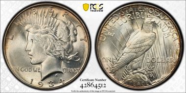 1934-D $1 MS64