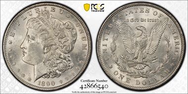 1890 $1 MS62