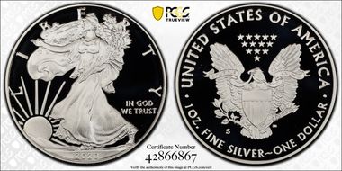 2020-S $1 Silver Eagle Limited Edition Proof Set First Strike PR70DCAM