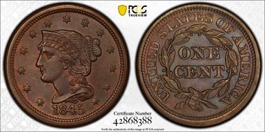 1845 1C MS65BN