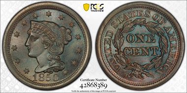1850 1C MS65BN