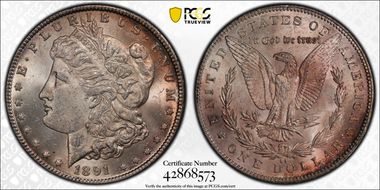 1891-CC $1 MS62