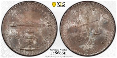 1980/9-Mo Onza KM-M49b.5  Ag MS66