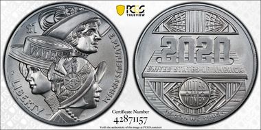2020-P $1 Women’s Suffrage Centennial MS70