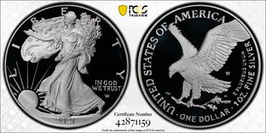 2021-W  $1 Silver Eagle - Type 2 First Strike PR70DCAM