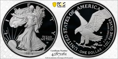 2021-W  $1 Silver Eagle - Type 2 First Strike PR70DCAM