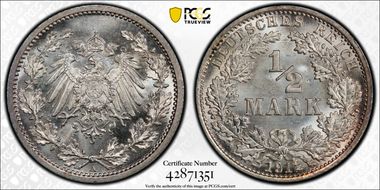 1912-A 1/2 Mk J-16 MS66