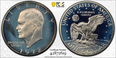 1972-S $1 Silver, DDO, FS-101 PR67DCAM