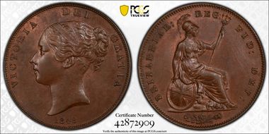 1848 1D S-3948 MS65BN