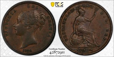 1854 1D S-3948 Plain Trident AU53BN