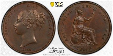 1855 1D S-3948 Ornamental Trident MS61BN