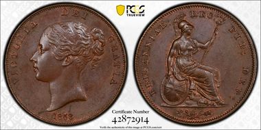 1858/7 1D S-3948 MS64BN