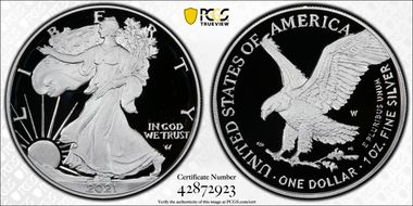 2021-W  $1 Silver Eagle - Type 2 First Strike PR69DCAM