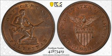 1914-S 1C KM-163 MS64BN
