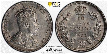 1909 10C Victorian Leaves N1