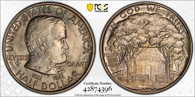 1922 50C Grant, with Star MS63