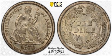 1870 10C MS65