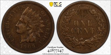 1909-S 1C Indian VF30BN