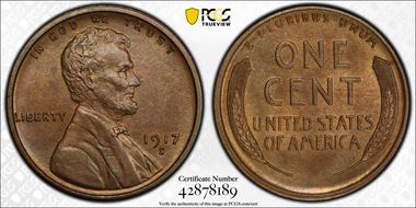 1917-S 1C MS63BN