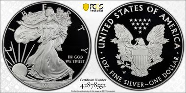 2021-W  $1 Silver Eagle - Type 1 PR69DCAM