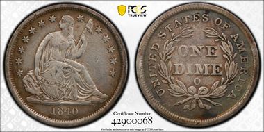 1840-O 10C No Drapery VF30