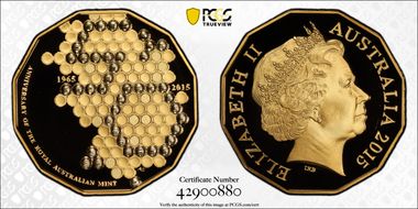 2015 50C RAM 50th Anniversary Gold Plated PR70DCAM