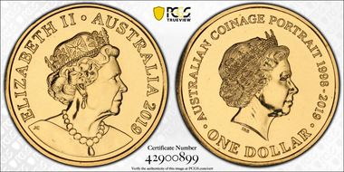 2019 $1 Coinage Portrait 1998-2019 MS68
