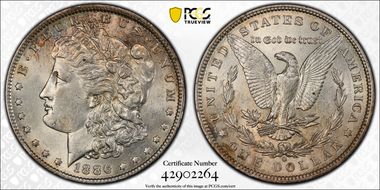 1886-O $1 AU58