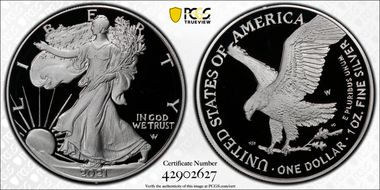 2021-W  $1 Silver Eagle - Type 2 First Strike PR69DCAM