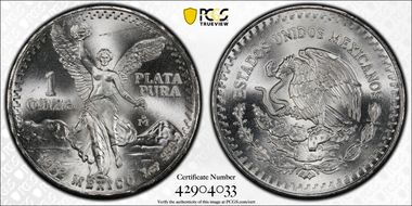 1982-Mo Onza Libertad Ag - DDO MS67