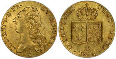 1788-AA 2 LDO Gad-363 No Dot, 1st Sem. AU58