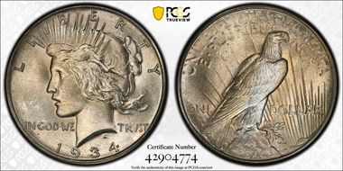1934 $1 MS66+